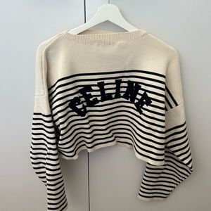 CELINE striped knit sweater